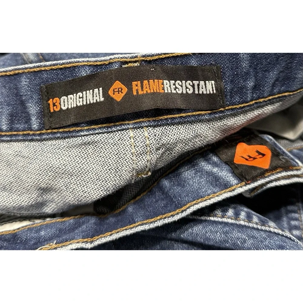 Wrangler FR Jeans Men's 38x30 Blue Denim Flame Resistant Original Fit FR13MWZ